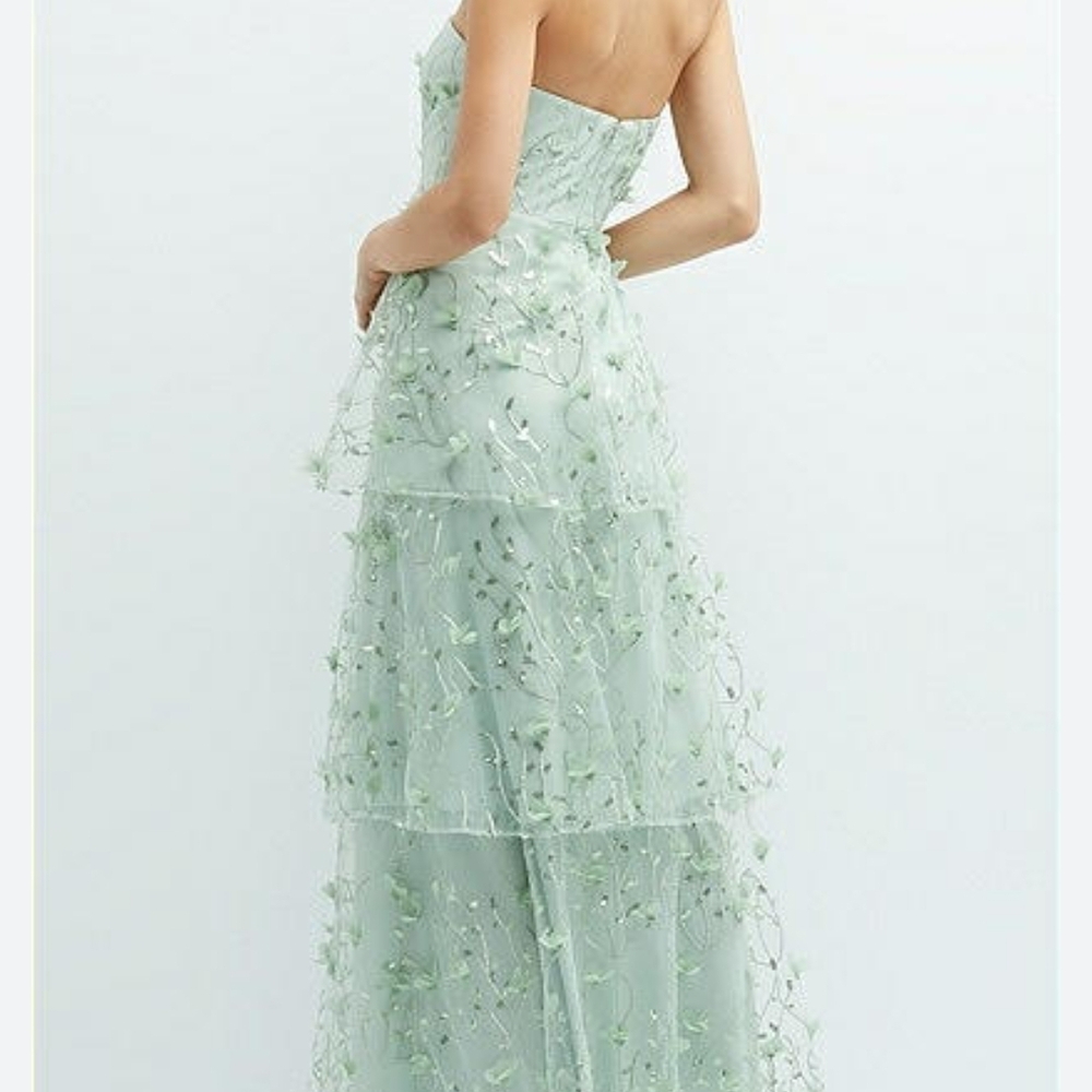 Dessy Collection Strapless Mint Dress